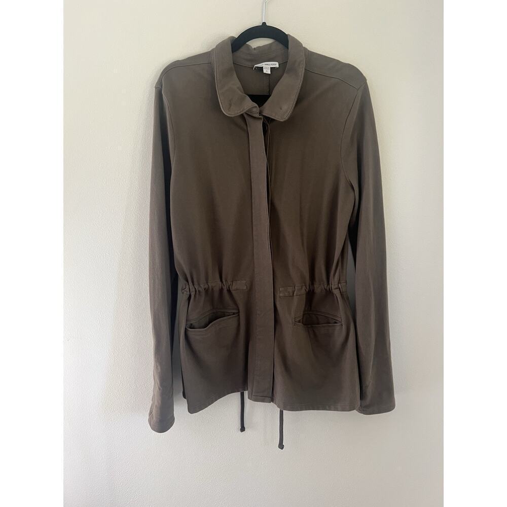Standard James Perse Size 4 Women’s Green Cotton drawstring Utility Jacket XL